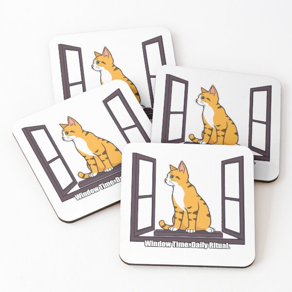 Item preview, Tabby Cat - Window Time Daily Ritual - Funny Cat Gift designed and sold by pawdrops.