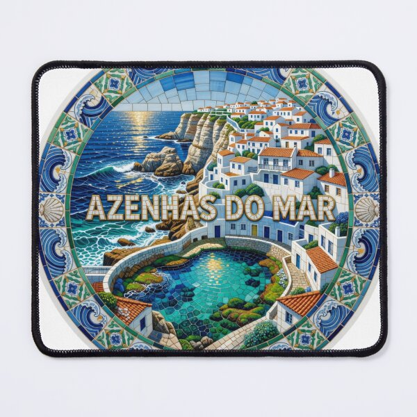 Item preview, Azenhas do Mar Cliffside Mosaic Travel Sticker Summer Souvenir designed and sold by Imaginarium of Chaos falcon88 .