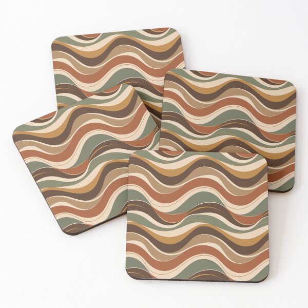 Item preview, Retro 70s Abstract Wave Seamless Pattern designed and sold by Kooyana04.