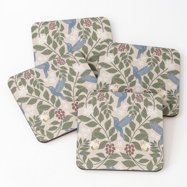Item preview, Coffee plants, coffee garden, hummingbird and bees, coffee arabica  designed and sold by DColourMuse.