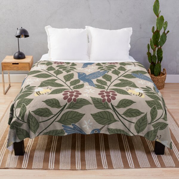 Item preview, Coffee plants, coffee garden, hummingbird and bees, coffee arabica designed and sold by DColourMuse.