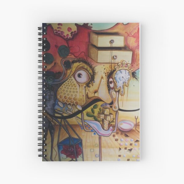 Painting, #Painting, Quebec, #Quebec, Canada, #Canada, #funiculaire, #funiculer Spiral Notebook