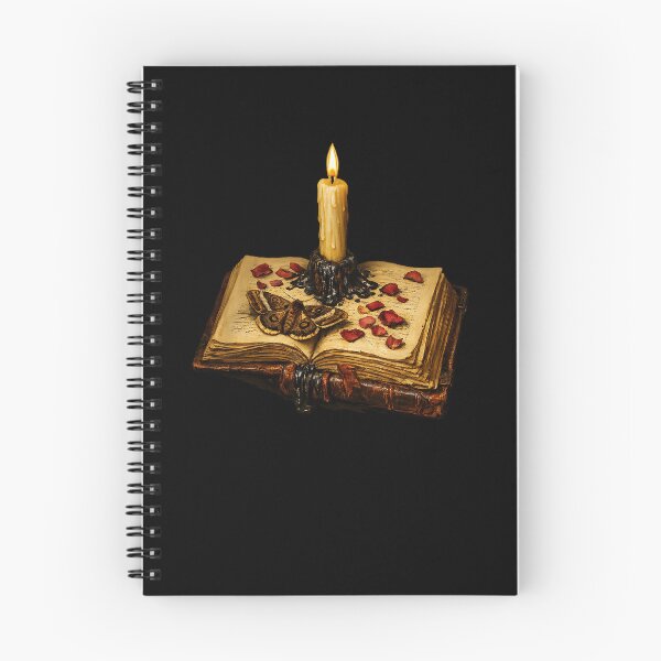 Item preview, Vintage Gothic Book Candle Moth Dark Academia Whimsigoth Art designed and sold by WERSY.