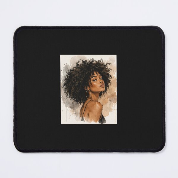 Item preview, Natural Beauty – Curly Afro Portrait designed and sold by Reelsetdessins.