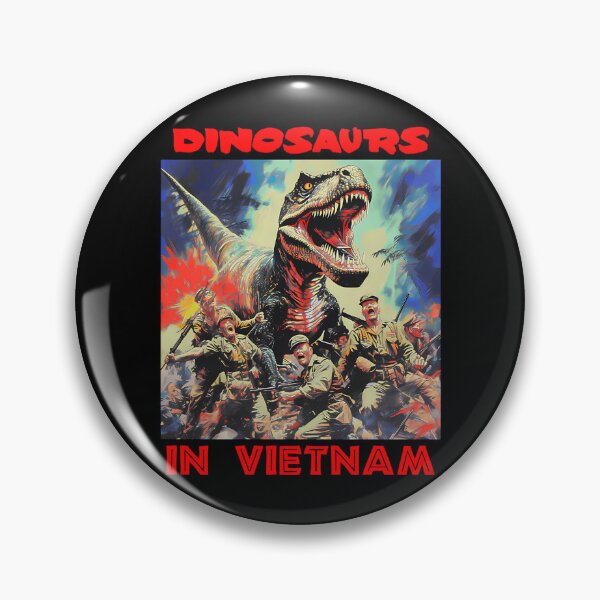 Item preview, T Rex Dinosaur Attack Vietnam War Soldiers designed and sold by quinnifier.