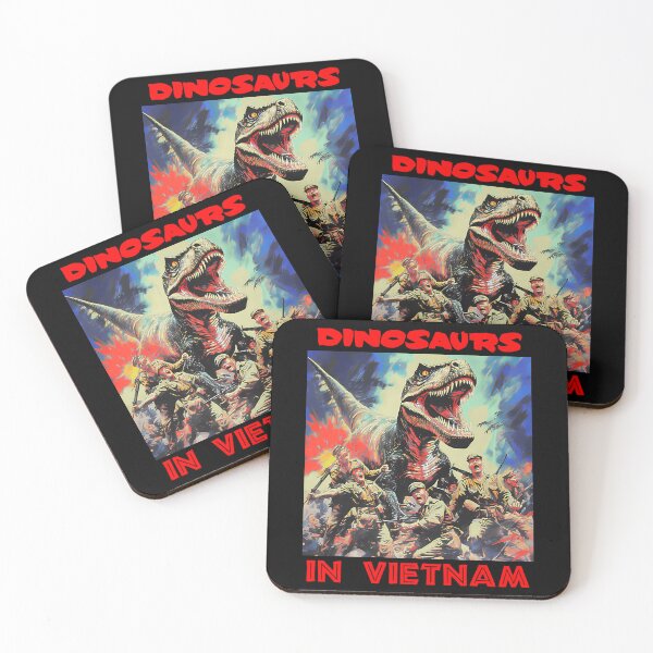 Item preview, T Rex Dinosaur Attack Vietnam War Soldiers designed and sold by quinnifier.