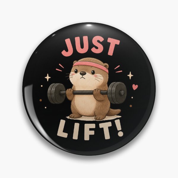 Item preview, Just Lift Otter | Cute Weightlifting Gym Animal | Funny Fitness Workout T-Shirtirt designed and sold by HumbleAthlete.