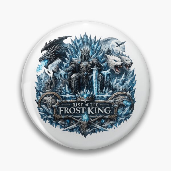 Item preview, Rise of the Frost King Sticker | Epic Dark Fantasy Dragon & Ice Kingdom Vinyl Decal designed and sold by DKraftz.