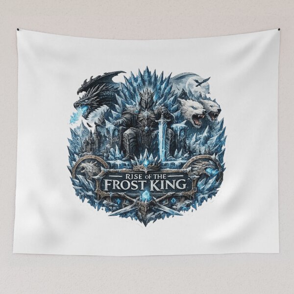 Item preview, Rise of the Frost King Sticker | Epic Dark Fantasy Dragon & Ice Kingdom Vinyl Decal designed and sold by DKraftz.