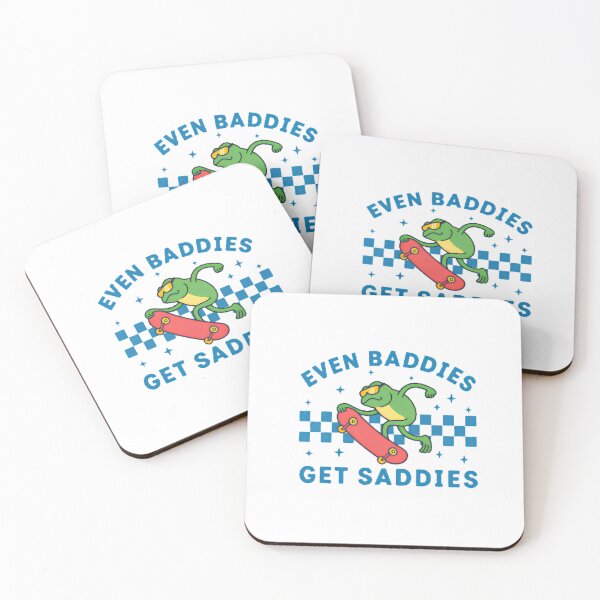 Item preview, Skater Frog Even Baddies Get Saddies Retro Y2K Art designed and sold by HBDStudio.