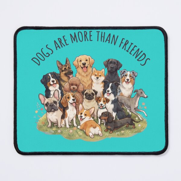 Item preview, Dogs Are More Than Friends - Cute Dog Breeds Illustration designed and sold by Evelashop.