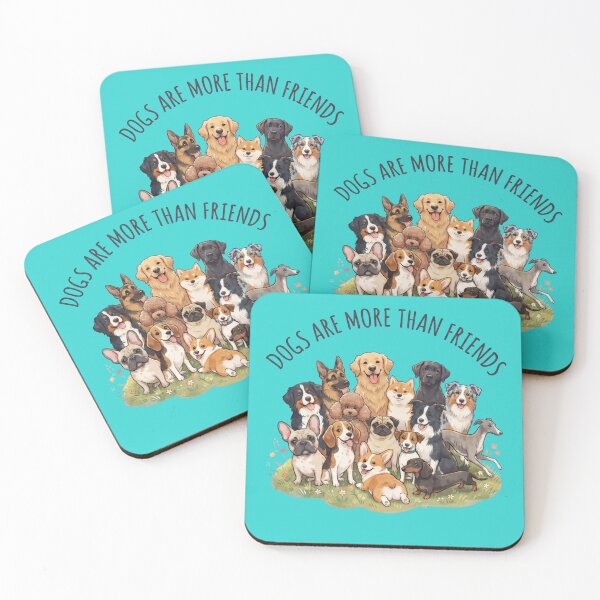 Item preview, Dogs Are More Than Friends - Cute Dog Breeds Illustration designed and sold by Evelashop.