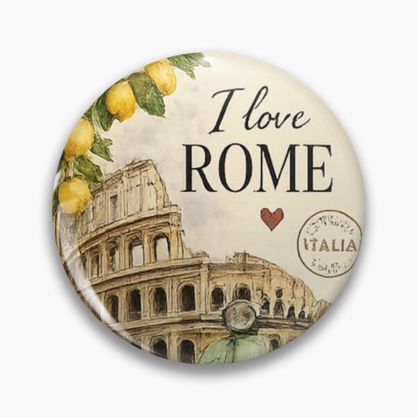 Item preview, I Love Rome Vintage Watercolor Colosseum Vespa Travel Art designed and sold by ForeverCities.