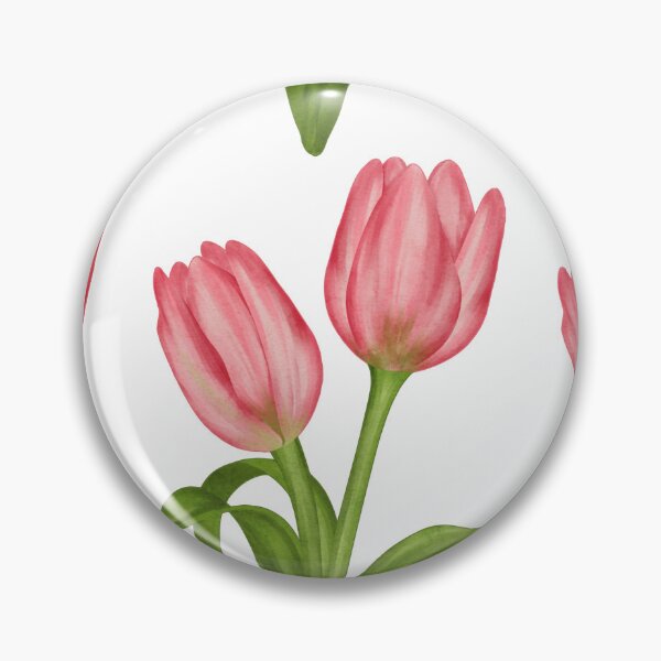 Item preview, Romantic Pink Tulips - Minimalist Floral Pattern designed and sold by ​Jyoti Digital Artist.