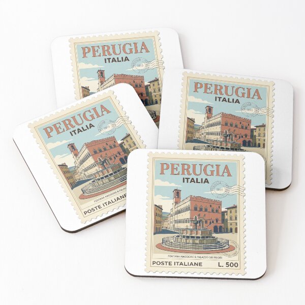 Item preview, Vintage Perugia Italy Travel Stamp Palazzo Dei Priori designed and sold by k3rstman1.