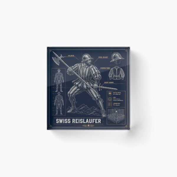 Aperçu de l'œuvre Swiss Reislaufer Blueprint Warrior Art créée et vendue par SunnyDesign82.