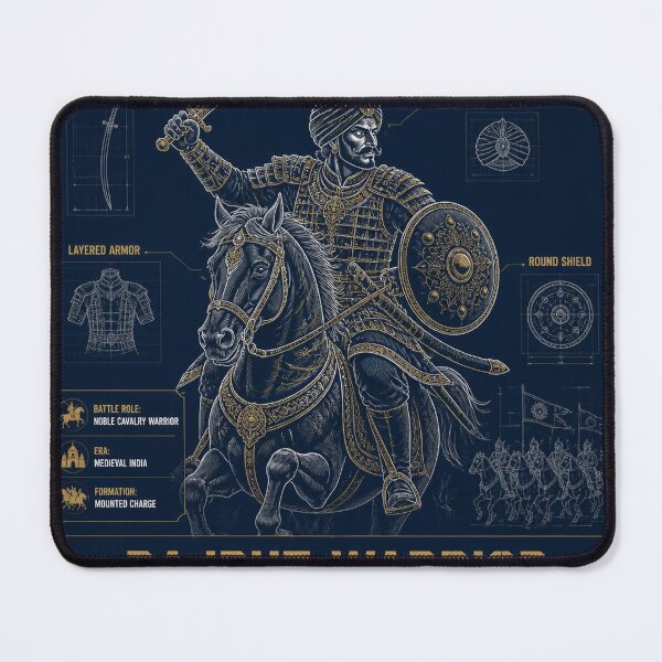 Item preview, Rajput Warrior Blueprint Art designed and sold by SunnyDesign82.