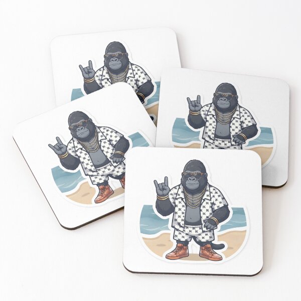 Item preview, Cool Gorilla Rocker Summer Beach Graphic designed and sold by BoldConcept43.