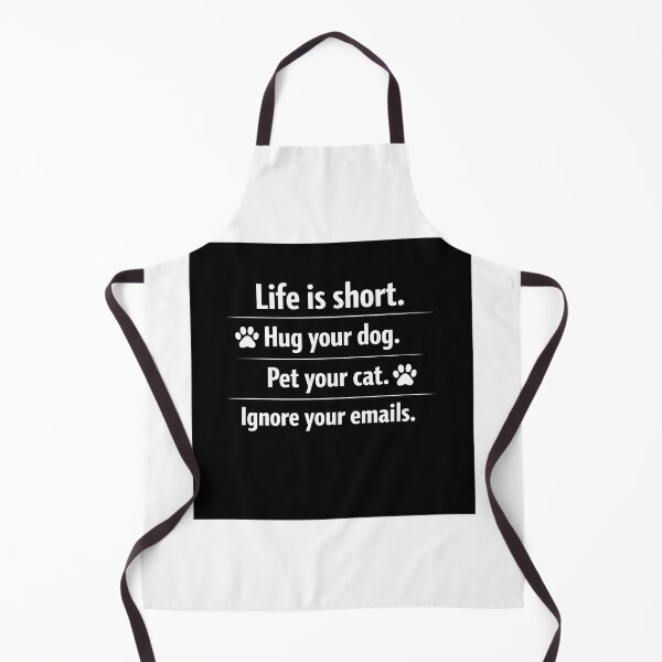 Item preview, Life Is Short Hug Your Dog Pet Your Cat Ignore Your Emails — Funny Pet Lover Shirt designed and sold by FurryPrintLab-FurryPrintLabDesign.