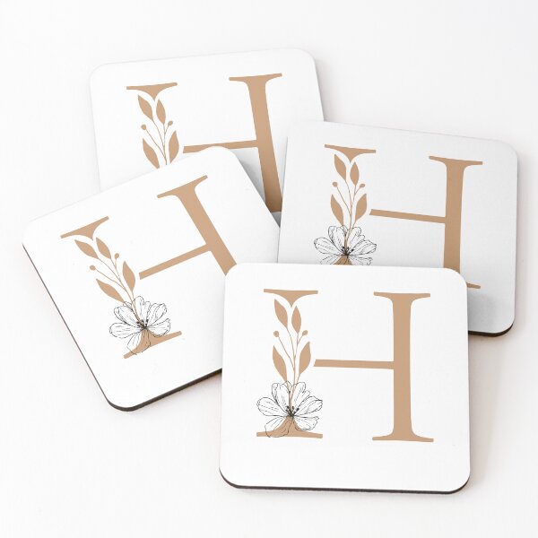 Item preview, Floral Monogram Letter H Sticker | Elegant Botanical Initial H designed and sold by Mia-sanocean.