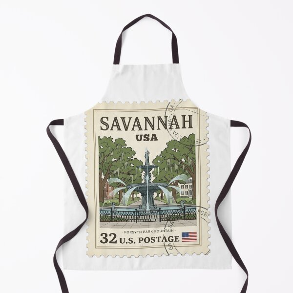 Item preview, Vintage Savannah Georgia Forsyth Park Travel Stamp designed and sold by k3rstman1.