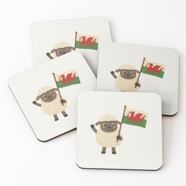 Item preview, Cute Welsh Sheep Holding Flag of Wales designed and sold by Cerys-GS.