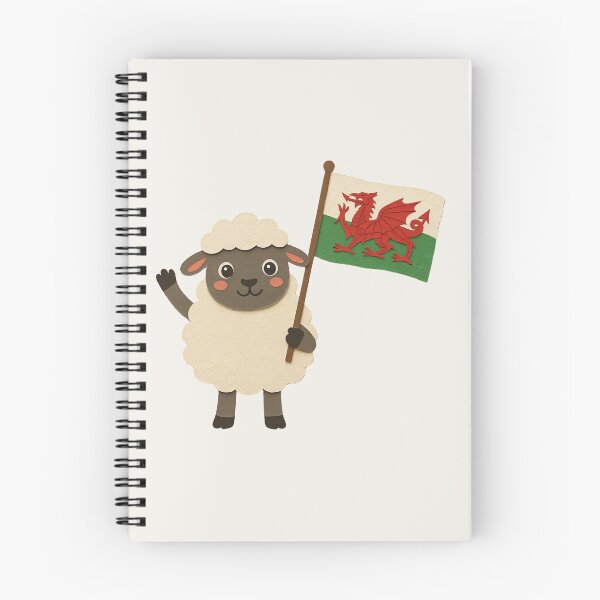 Item preview, Cute Welsh Sheep Holding Flag of Wales designed and sold by Cerys-GS.