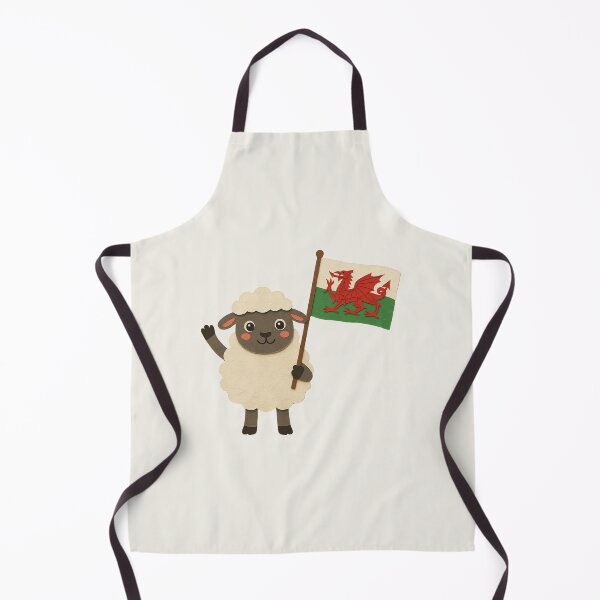 Item preview, Cute Welsh Sheep Holding Flag of Wales designed and sold by Cerys-GS.