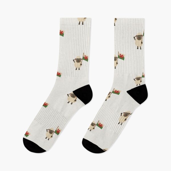 Item preview, Cute Welsh Sheep Holding Flag of Wales designed and sold by Cerys-GS.