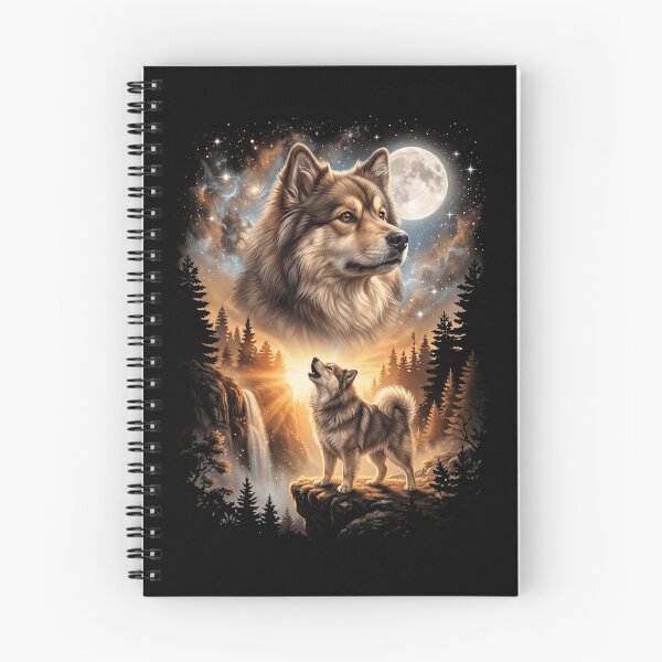 Item preview, Finnish Lapphund Howling Moon Art Dog Mom Dad Lover designed and sold by dian-rody-crest.