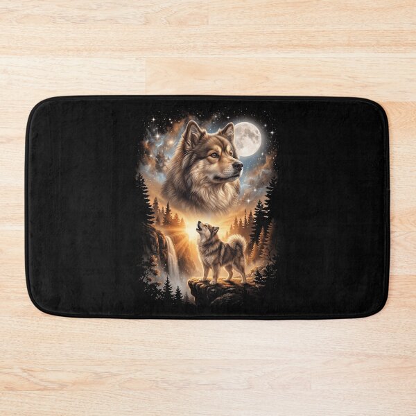 Item preview, Finnish Lapphund Howling Moon Art Dog Mom Dad Lover designed and sold by dian-rody-crest.