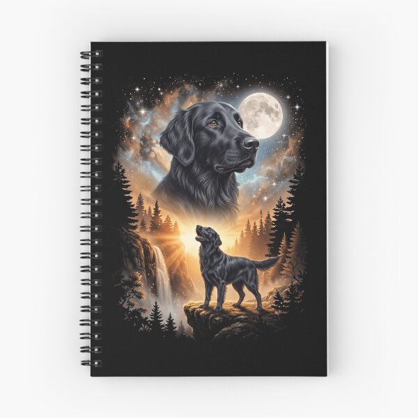 Item preview, Flat Coated Retriever Howling Moon Art Dog Mom Dad Lover designed and sold by dian-rody-crest.