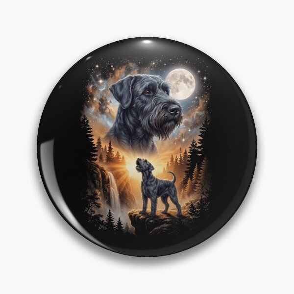 Item preview, Giant Schnauzer Howling Moon Art Dog Mom Dad Lover designed and sold by dian-rody-crest.