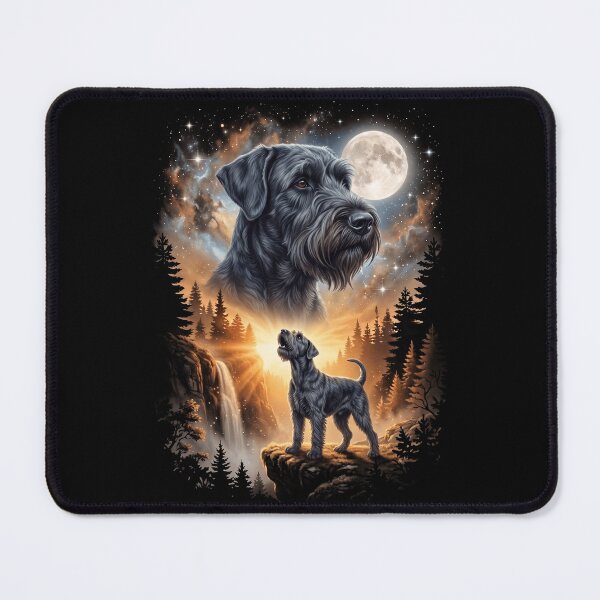 Item preview, Giant Schnauzer Howling Moon Art Dog Mom Dad Lover designed and sold by dian-rody-crest.