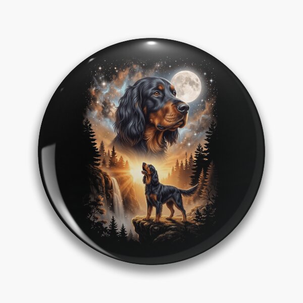 Item preview, Gordon Setter Howling Moon Art Dog Mom Dad Lover designed and sold by dian-rody-crest.
