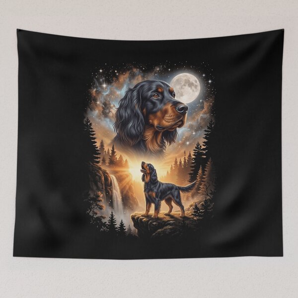 Item preview, Gordon Setter Howling Moon Art Dog Mom Dad Lover designed and sold by dian-rody-crest.