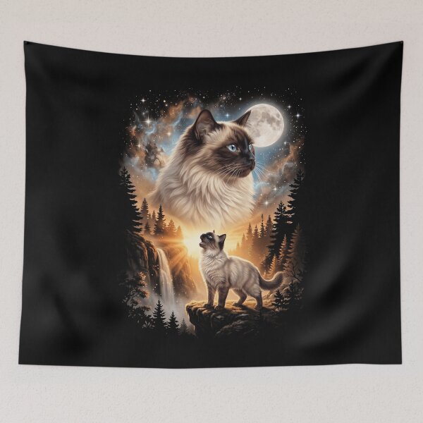 Item preview, Himalayan Howling Moon Art Cat Mom Dad Lover designed and sold by dian-rody-crest.