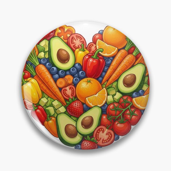 Item preview, Heart Shape Made of Fruits and Vegetables designed and sold by YNAMREG.