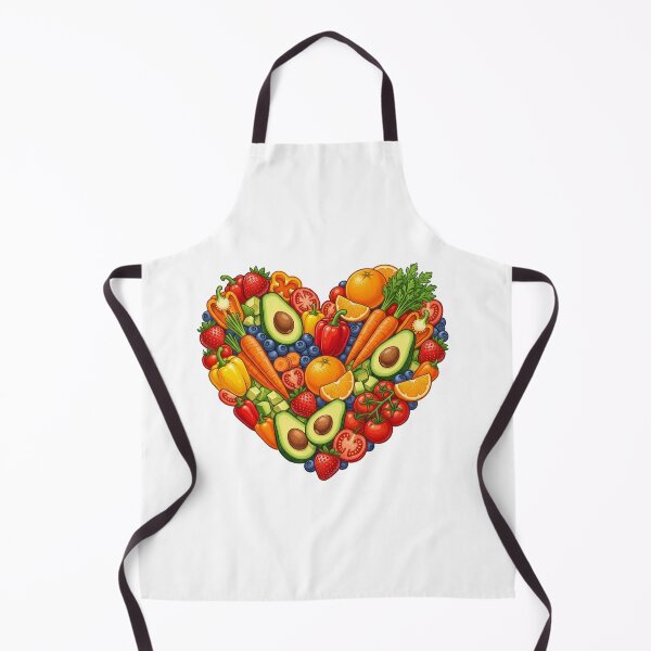 Item preview, Heart Shape Made of Fruits and Vegetables designed and sold by YNAMREG.