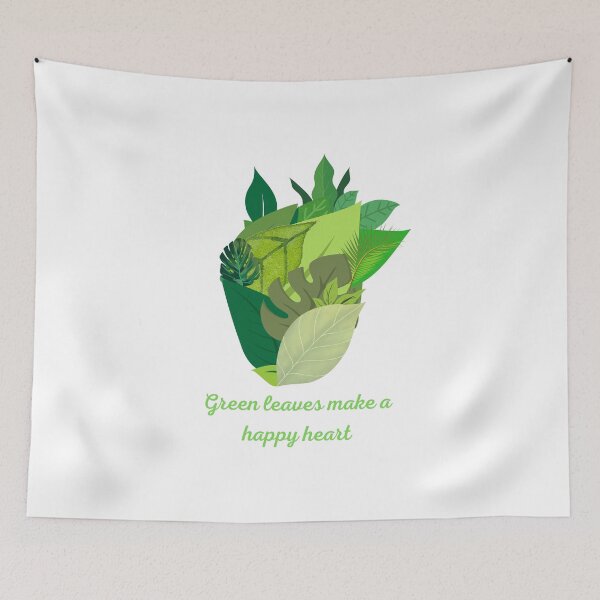 Item preview, Green leaves make a happy heart designed and sold by Narcissus6.