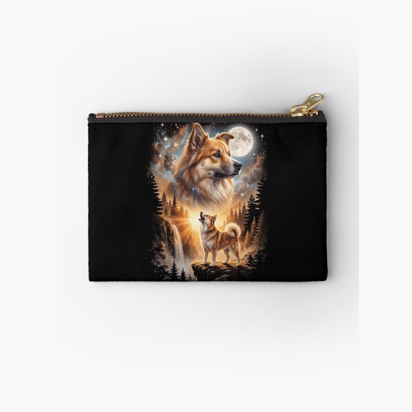 Item preview, Icelandic Sheepdog Howling Moon Art Dog Mom Dad Lover designed and sold by dian-rody-crest.