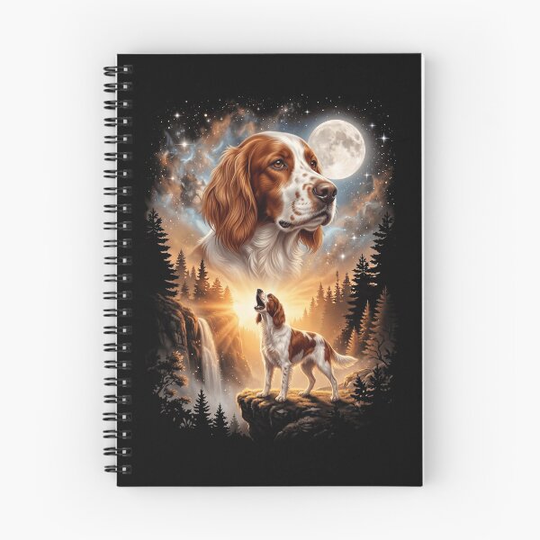 Item preview, Irish Red And White Setter Howling Moon Art Dog Mom Dad Lover designed and sold by dian-rody-crest.