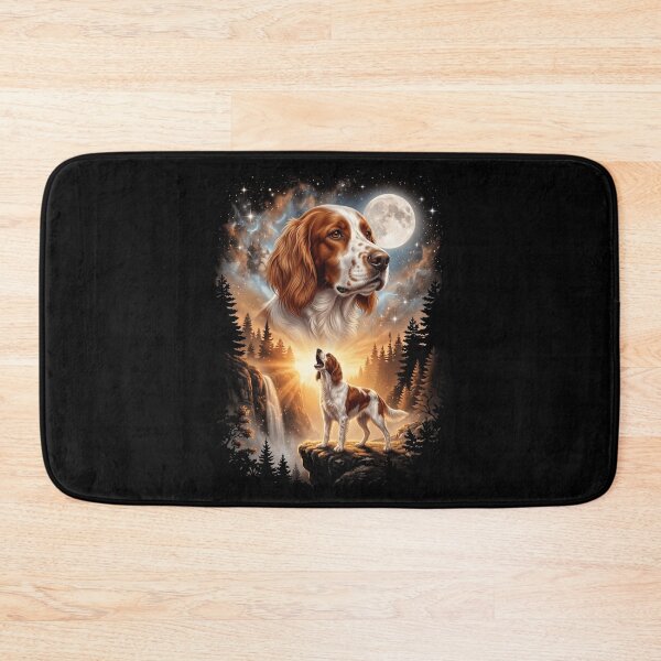 Item preview, Irish Red And White Setter Howling Moon Art Dog Mom Dad Lover designed and sold by dian-rody-crest.