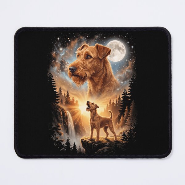 Item preview, Irish Terrier Howling Moon Art Dog Mom Dad Lover designed and sold by dian-rody-crest.
