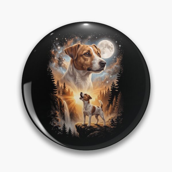 Item preview, Jack Russell Terrier Howling Moon Art Dog Mom Dad Lover designed and sold by dian-rody-crest.
