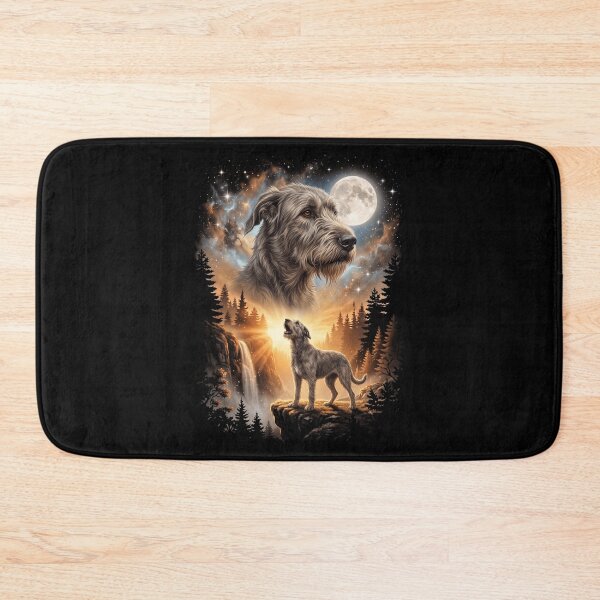 Item preview, Irish Wolfhound Howling Moon Art Dog Mom Dad Lover designed and sold by dian-rody-crest.