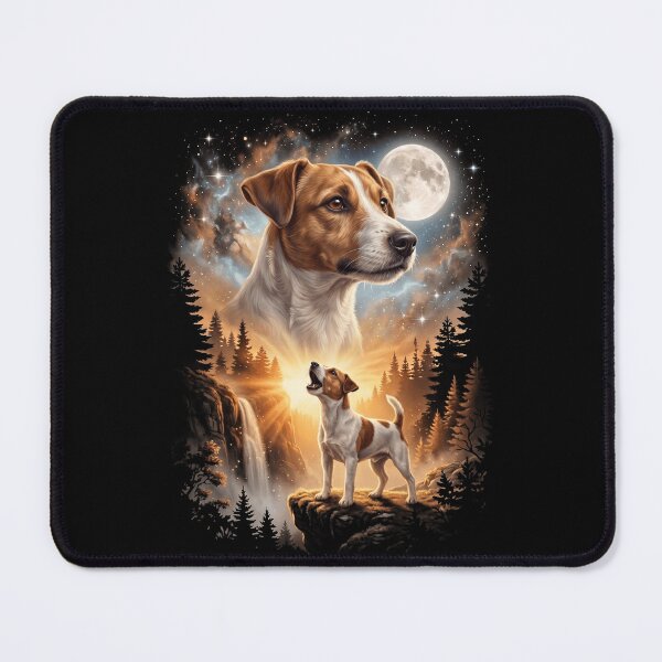 Item preview, Jack Russell Terrier Howling Moon Art Dog Mom Dad Lover designed and sold by dian-rody-crest.