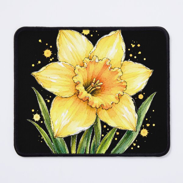 Item preview, Yellow Daffodil Watercolor Art – Elegant Botanical Floral Illustration designed and sold by ColorSplash123.
