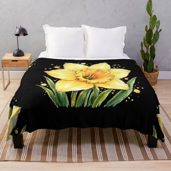 Item preview, Yellow Daffodil Watercolor Art – Elegant Botanical Floral Illustration designed and sold by ColorSplash123.