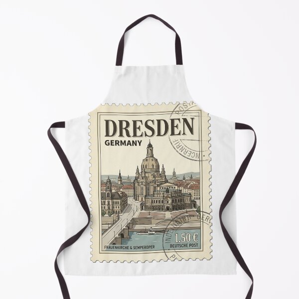 Item preview, Dresden Germany Vintage Travel Stamp Frauenkirche Semperoper designed and sold by k3rstman1.